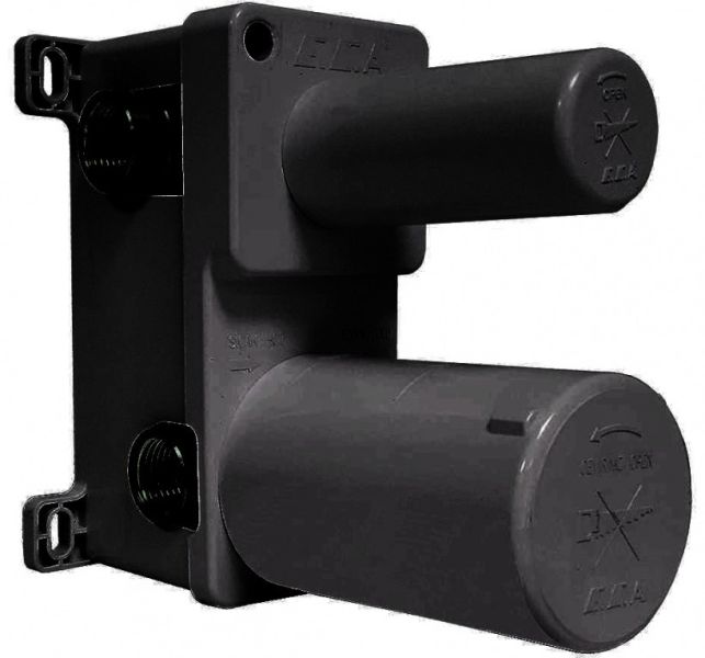 Скрытая часть для смесителя E.C.A. 102166301C1EX на три режима чёрный